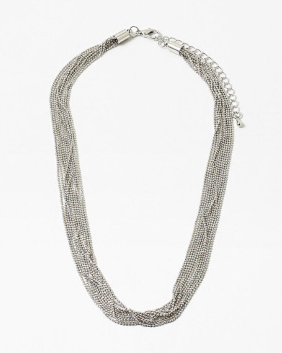 Silver Chain Multi Strand Necklace