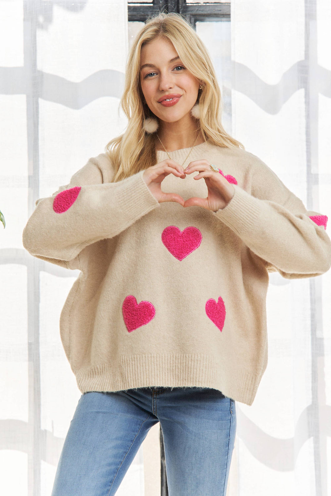 Lovely Heart Oversized Heart Sweater