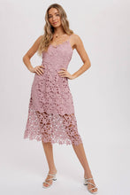 Load image into Gallery viewer, Crochet Lace Mid Dress
