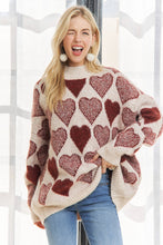 Load image into Gallery viewer, Loose Fit Heart Sweater
