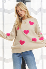 Load image into Gallery viewer, Lovely Heart Oversized Heart Sweater
