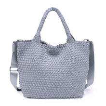 Load image into Gallery viewer, Gray Woven Neoprene Tote
