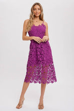 Load image into Gallery viewer, Crochet Lace Mid Dress
