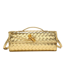 Load image into Gallery viewer, Gold Weave Long Women&#39;s Clutch Bags
