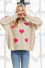 Load image into Gallery viewer, Lovely Heart Oversized Heart Sweater
