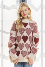 Load image into Gallery viewer, Loose Fit Heart Sweater
