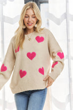 Load image into Gallery viewer, Lovely Heart Oversized Heart Sweater
