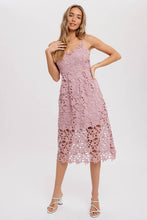 Load image into Gallery viewer, Crochet Lace Mid Dress
