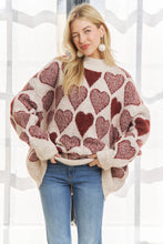 Load image into Gallery viewer, Loose Fit Heart Sweater
