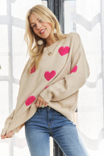 Load image into Gallery viewer, Lovely Heart Oversized Heart Sweater
