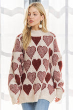 Load image into Gallery viewer, Loose Fit Heart Sweater
