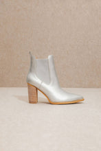 Load image into Gallery viewer, Silver Thick Heel Women&#39;s Booties
