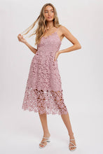 Load image into Gallery viewer, Crochet Lace Mid Dress
