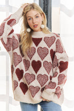 Load image into Gallery viewer, Loose Fit Heart Sweater
