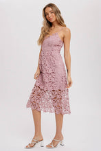 Load image into Gallery viewer, Crochet Lace Mid Dress
