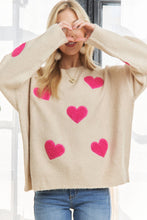 Load image into Gallery viewer, Lovely Heart Oversized Heart Sweater
