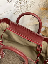 Load image into Gallery viewer, Felt Tote with Burgundy Genuine Leather Trim
