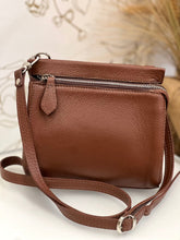 Load image into Gallery viewer, Genuine Leather Brown Crossbody
