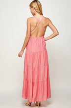 Load image into Gallery viewer, Open Back Tiered Maxi Dress
