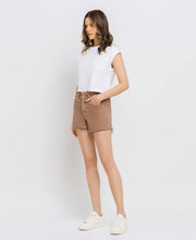 Load image into Gallery viewer, High Rise Raw Hem Mom Shorts
