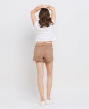 Load image into Gallery viewer, High Rise Raw Hem Mom Shorts
