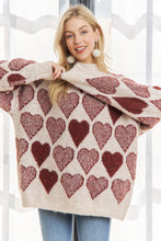 Load image into Gallery viewer, Loose Fit Heart Sweater
