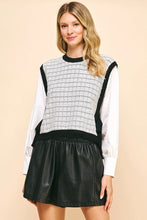 Load image into Gallery viewer, Woven Knit Combo Blouse
