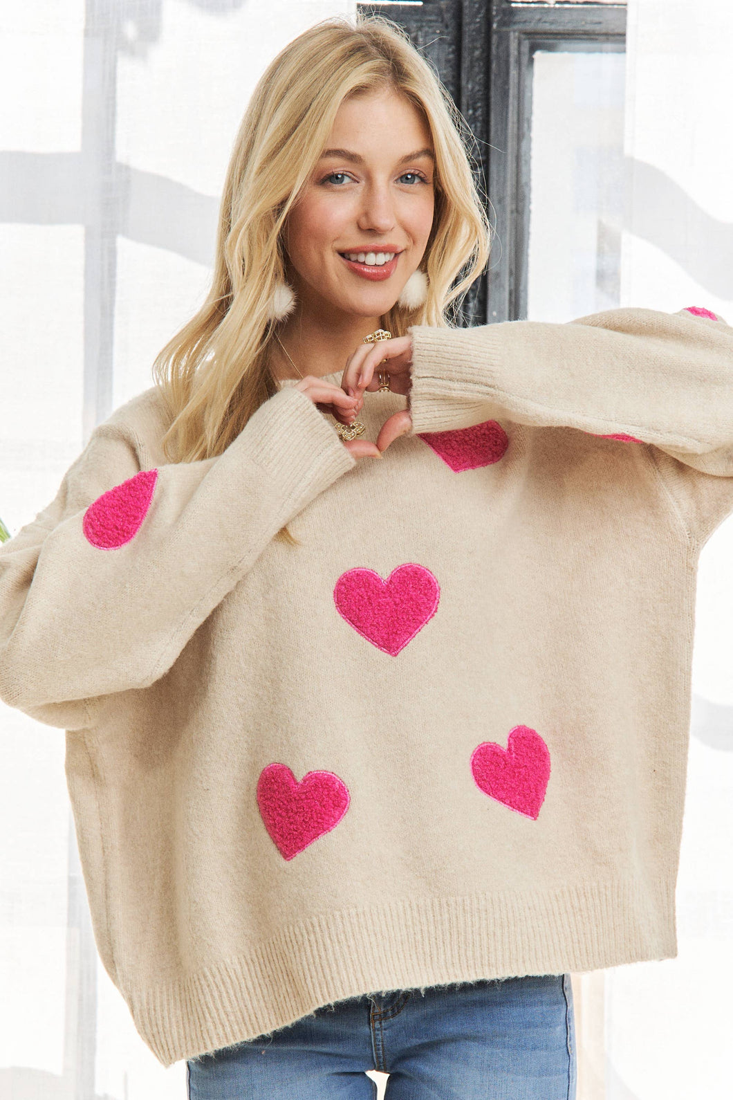 Lovely Heart Oversized Heart Sweater