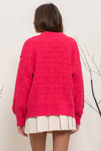 Load image into Gallery viewer, Checkered Textured Knit Cardigan
