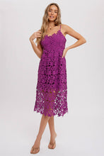 Load image into Gallery viewer, Crochet Lace Mid Dress
