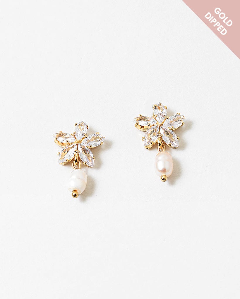 14kt Gold Dipped Pearl Drop Earrings