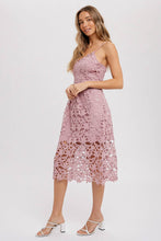 Load image into Gallery viewer, Crochet Lace Mid Dress
