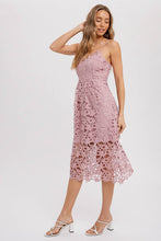 Load image into Gallery viewer, Crochet Lace Mid Dress
