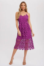 Load image into Gallery viewer, Crochet Lace Mid Dress
