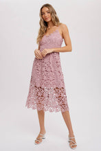 Load image into Gallery viewer, Crochet Lace Mid Dress
