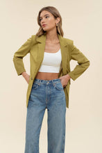 Load image into Gallery viewer, Moss Green Collared Blazer
