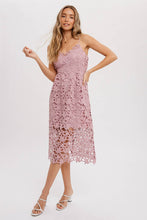 Load image into Gallery viewer, Crochet Lace Mid Dress
