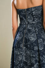 Load image into Gallery viewer, A Jacquard Denim Midi Dress
