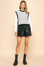 Load image into Gallery viewer, Woven Knit Combo Blouse
