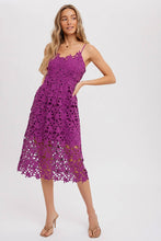 Load image into Gallery viewer, Crochet Lace Mid Dress
